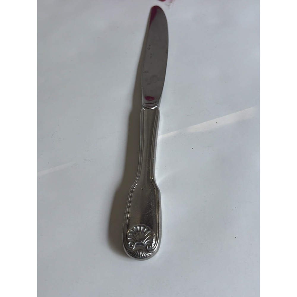 Dinner Knife REED & BARTON Mirrorstele Stainless COLONIAL SHELL 1961 Flatware